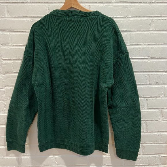 Vintage Chaps Ralph Lauren Hand Framed Green Pullover Crewneck Sweater Men's XL - Picture 2 of 8